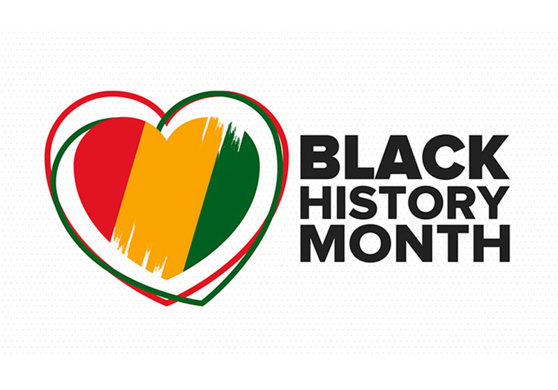 Black History Month Heart Logo